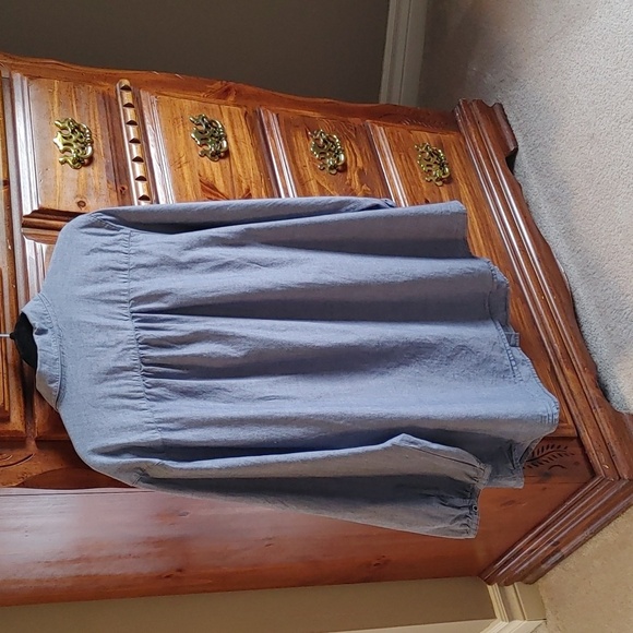 St. John's Bay Woman Button Down Ling Sleeve Denim Top Size 2X - Picture 2 of 12